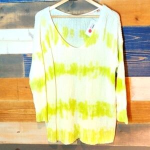 Maronie Sweater S Tie Dye lime NWT tunic